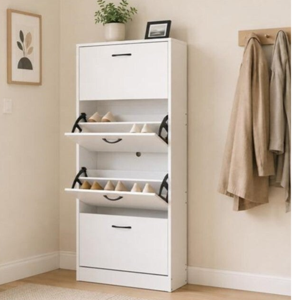ZAPATERO 4 PUERTAS 60CMS BLANCO O MADERA