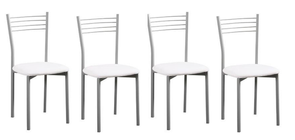 X4 SILLAS DE COCINA BLANCO