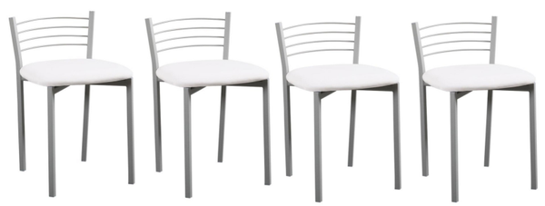 X4 TABURETES DE COCINA BLANCOS