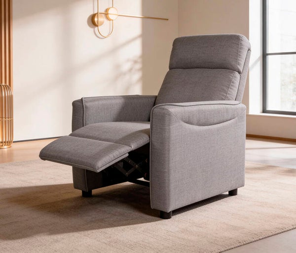 SILLÓN RELAX MANUAL DE EMPUJE 1 PLAZA GRIS