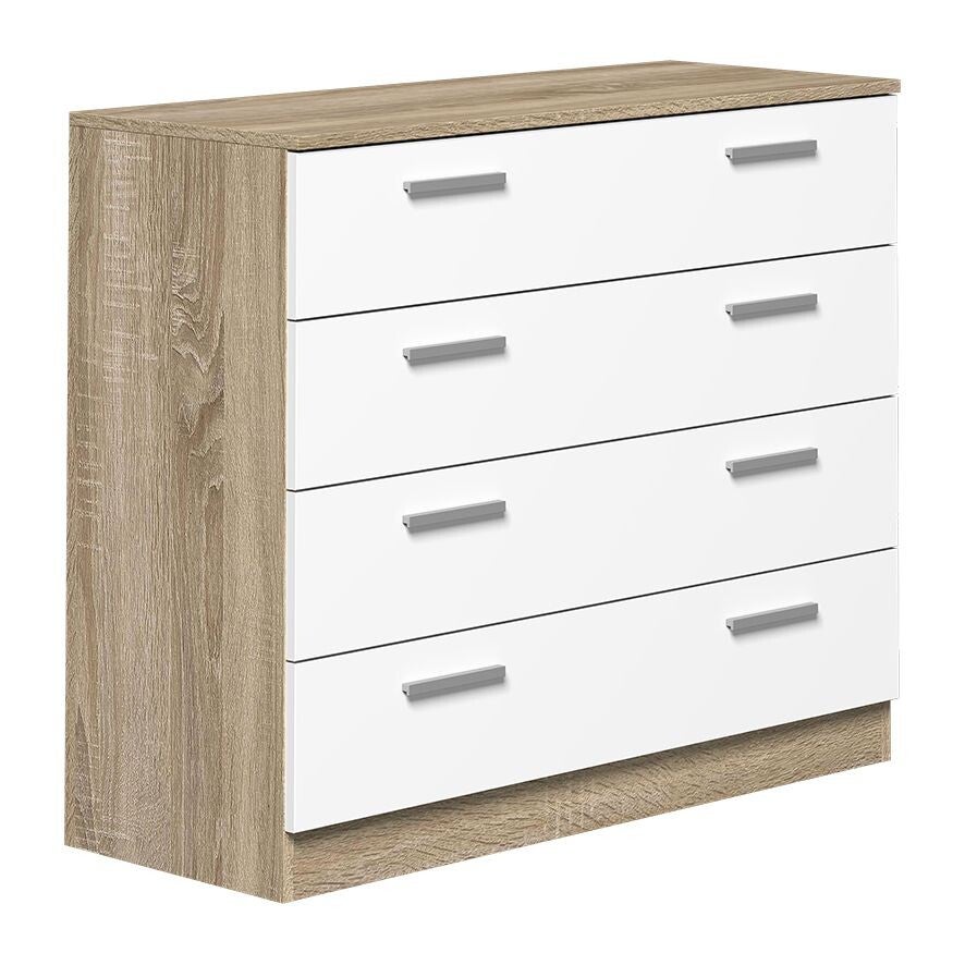 CÓMODA 4 CAJONES 100CMS VARIOS COLORES