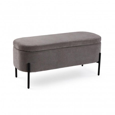 PUFF BAÚL 95CMS GRIS OSCURO