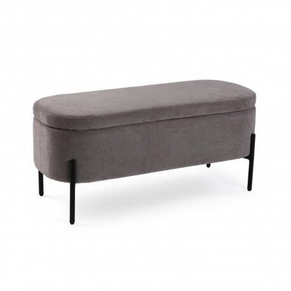 PUFF BAÚL 95CMS GRIS OSCURO