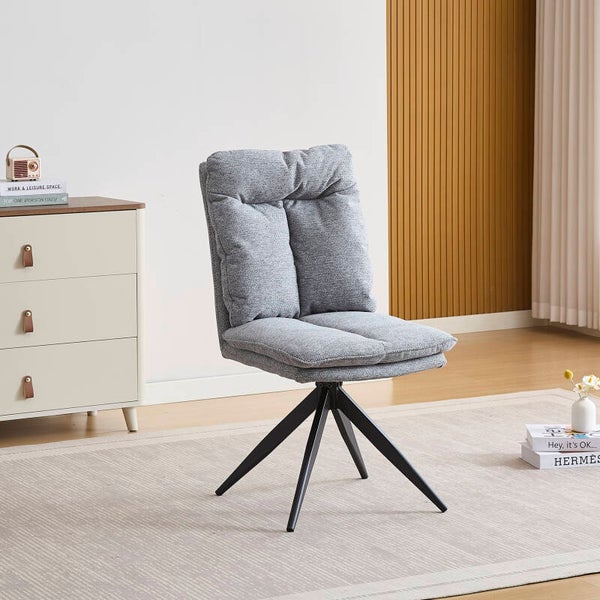 X2 SILLAS GRIS O BEIGE CON BASE CENTRAL NEGRA