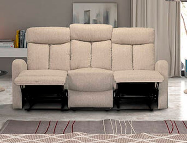 SOFÁ RELAX MANUAL 3 PLAZAS VARIOS COLORES 180CM