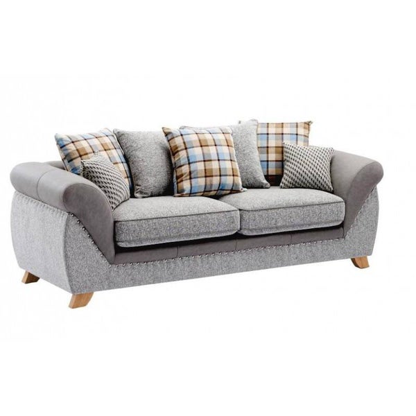 SOFA FIJO 3 PLAZAS 210CMS GRIS