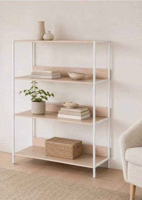 ESTANTERIA 2 ESTANTES 83CMS MADERA Y METAL