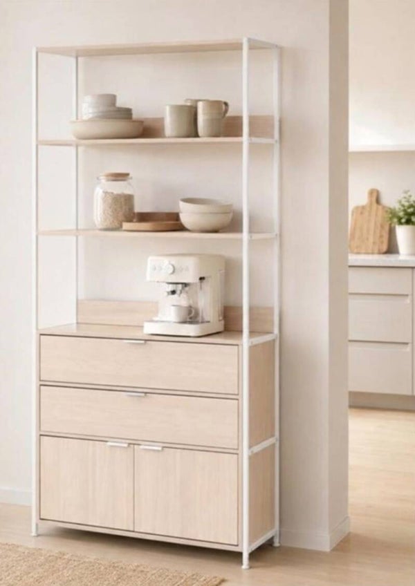 ESTANTERIA 2 CAJONES 2 PUERTAS 83 CMS