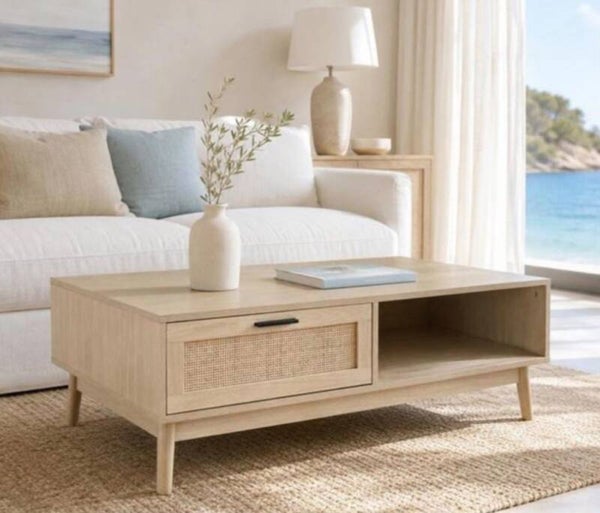 MESA DE CENTRO CON CAJÓN 110X59