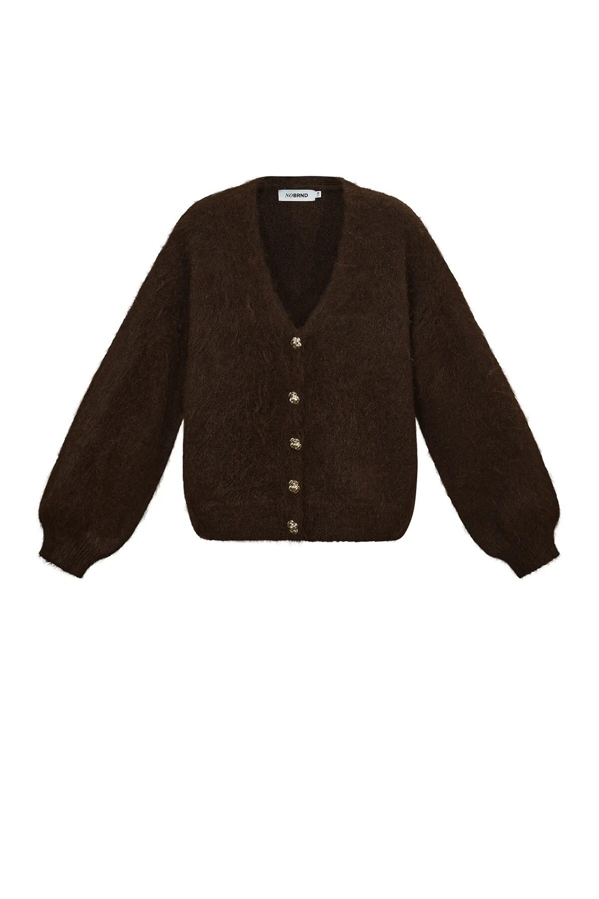 Harig vest met knopen