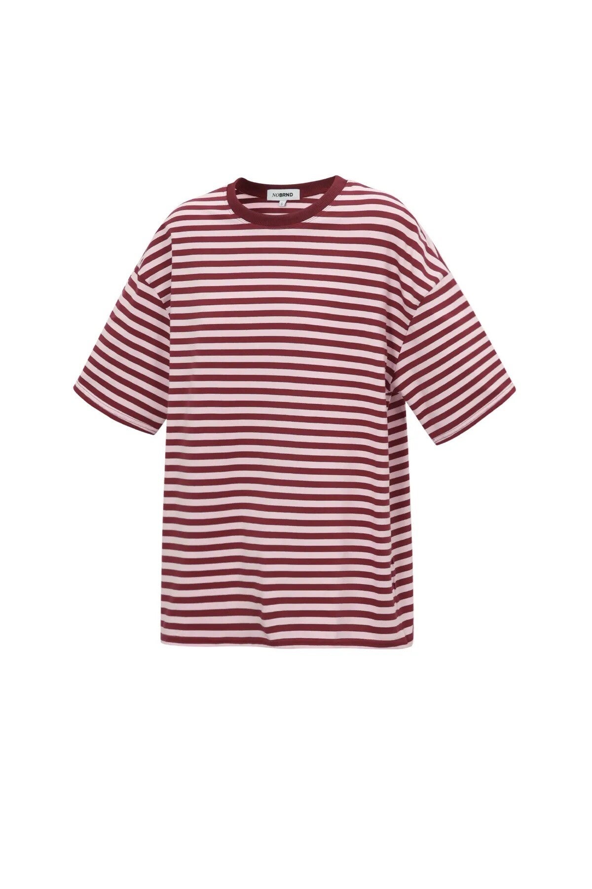 Vrolijk gestreept T-Shirt wijnrood