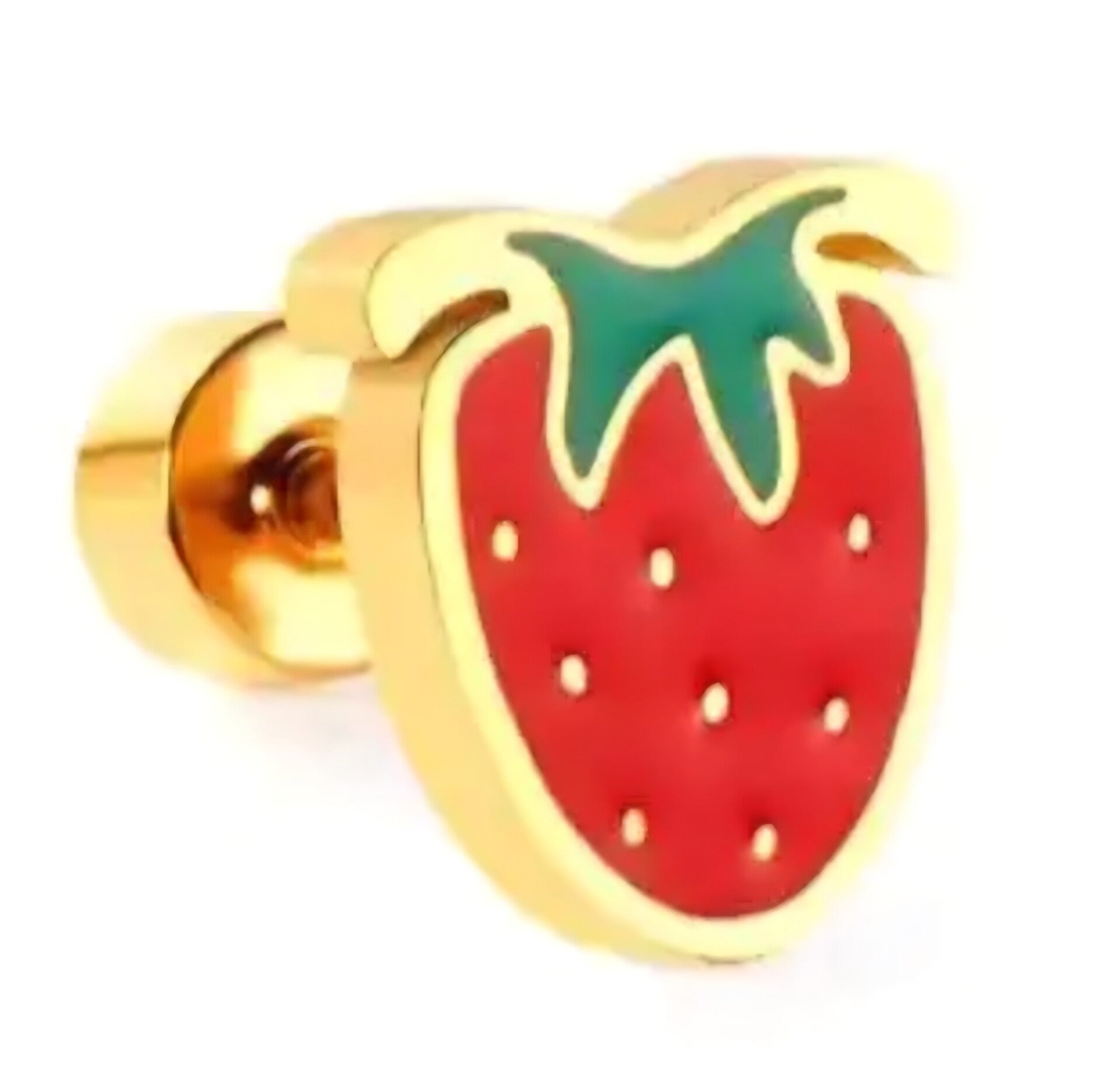 🍓 Gouden Aardbei Oorbellen