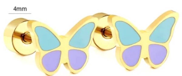 🦋 Pastel Vlinder Oorbellen Goudkleurig