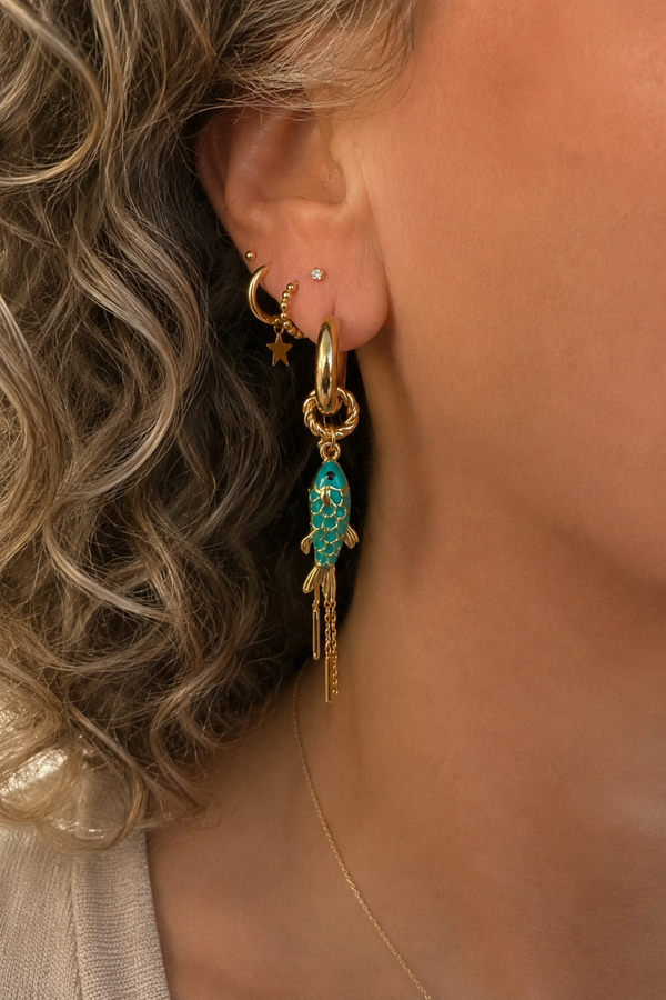 Golden Fin Statement Turquoise