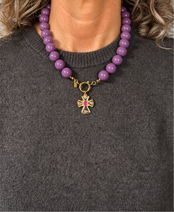 Purple Cross (kraal 15 mm)