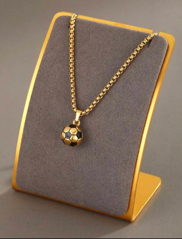 Soccer football pendant necklace