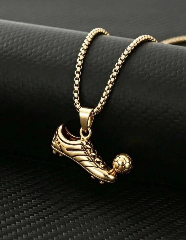 Soccer shoes pendant necklace