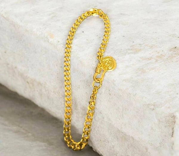 Gold ingot bracelet