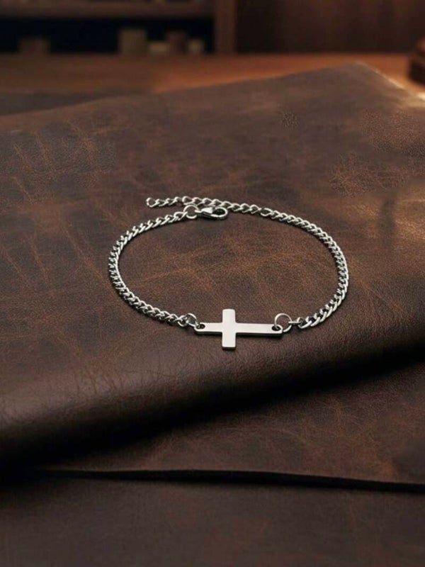Men’s hollow cross bracelet