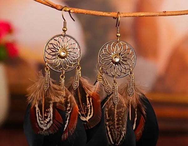 Feather earrings
