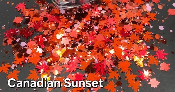 Canadian Sunset Glitter Chunky Shape Mix