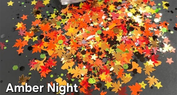 Amber Nights Glitter Chunky Shape Mix