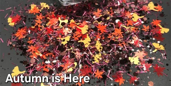 Autumn is Here Glitter Chunky Shape Mix