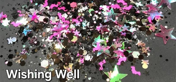 Wishing Well Glitter Chunky Shape Mix