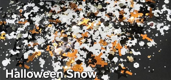Halloween Snow Glitter Chunky Shape Mix