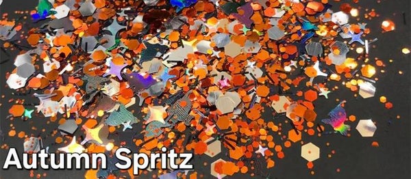 Autumn Spritz Glitter Chunky Shape Mix