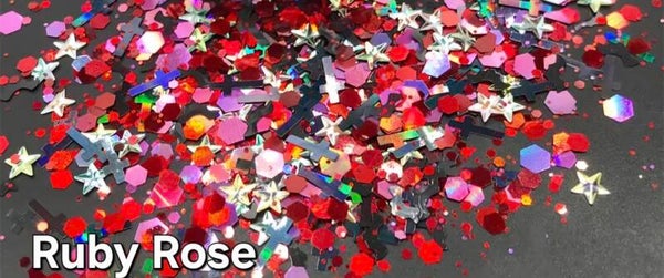 Ruby Rose Glitter Chunky Shape Mix