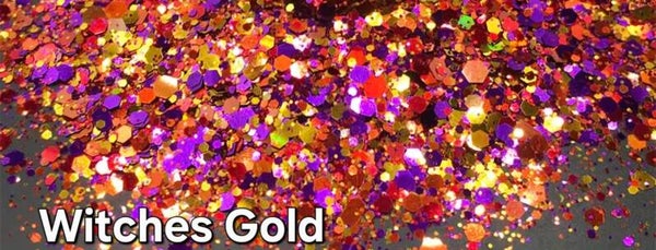 Witches Gold Glitter Chunky Mix