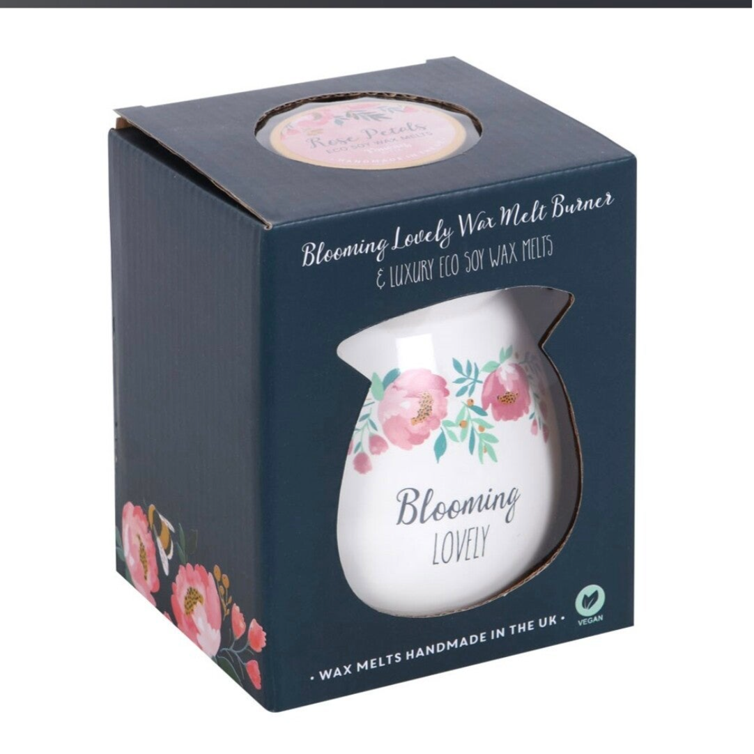 Blooming Lovely Tealight Burner and Melt Gift Set 11cm