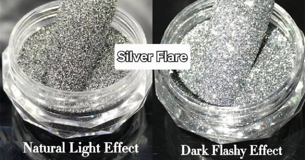 3g Reflective Glitter Dust - Silver Flare