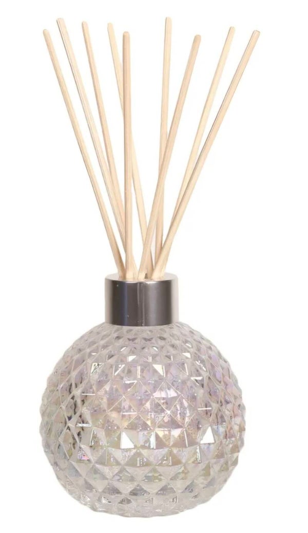 Clear Glass Empty Reed Diffuser Bottle and 50 Rattan Reeds 8cm x 8cm
