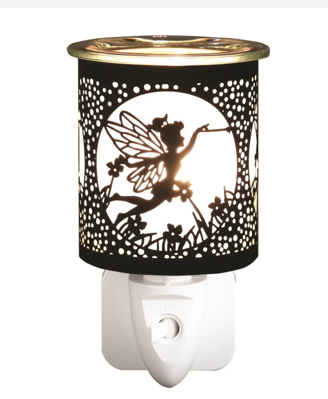 Black and Gold Fly Fairy Plug in Burner 13cm
