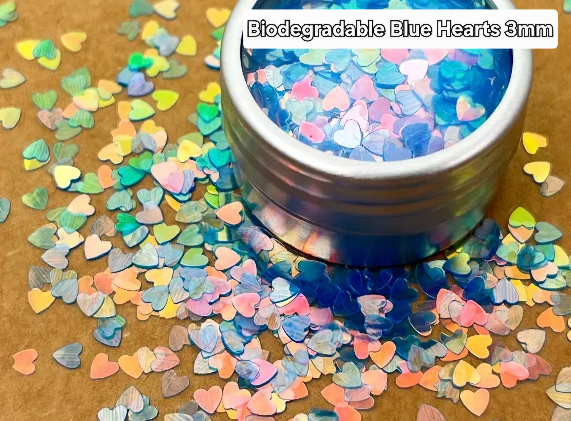 Biodegradable Blue Heart Shape