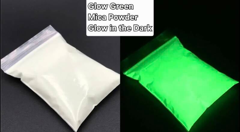 50g Glow Green Glow in the Dark Mica