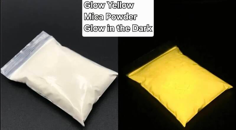 50g Glow Yellow Glow in the Dark Mica