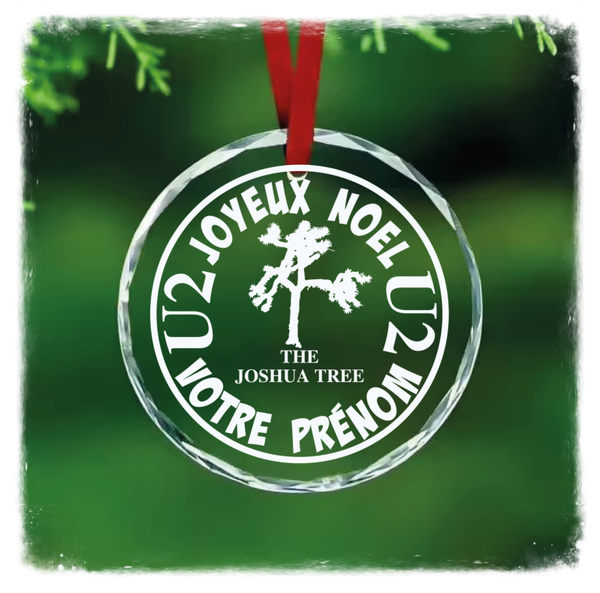 Boule de Noël Rock – Gravée verre effet cristal – Groupes de rock légendaires – Cadeau fan de musique – Création artisanale unique