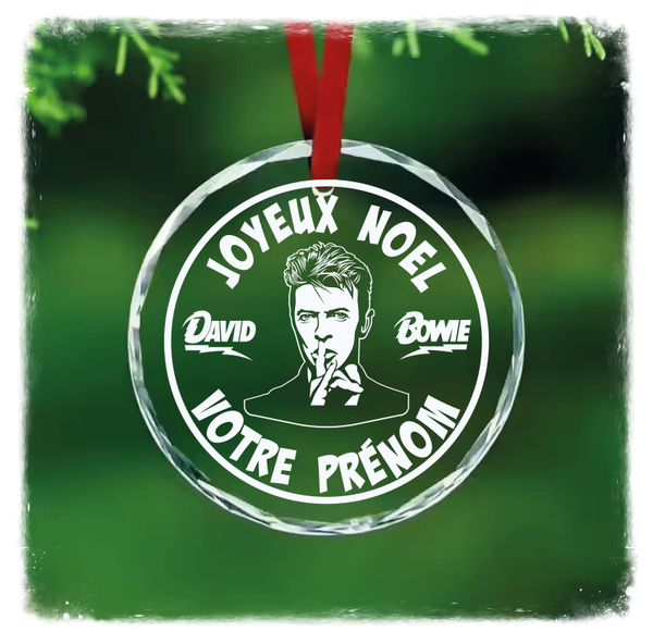 Boule de Noël Rock – Gravée verre effet cristal – Groupes de rock légendaires – Cadeau fan de musique – Création artisanale unique