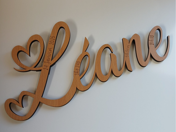 Applique murale , prénom personnalisable