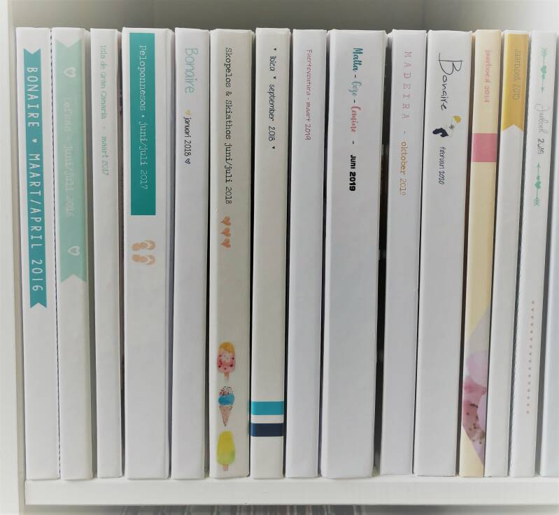 fotoboeken op een rij