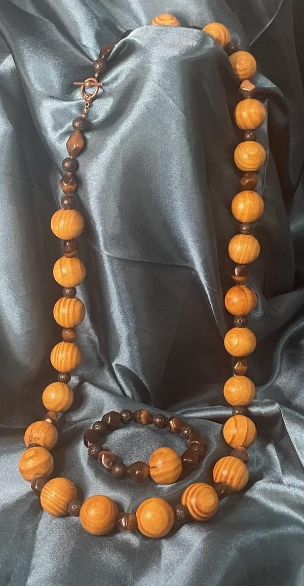 WOOD NECKLESS SET