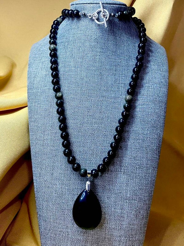 Obsidian Neckless & Teardrop