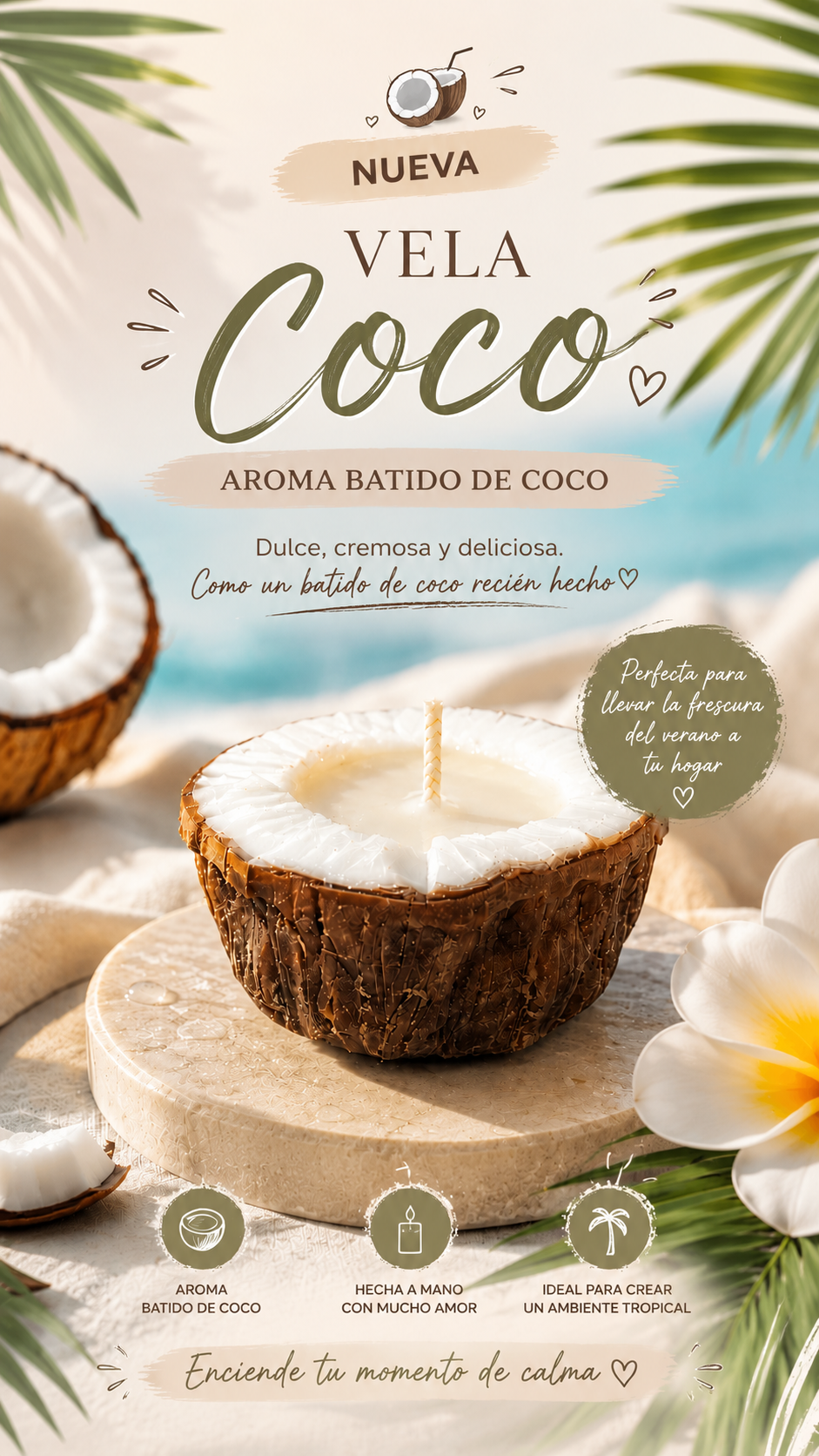 Vela coco tropical