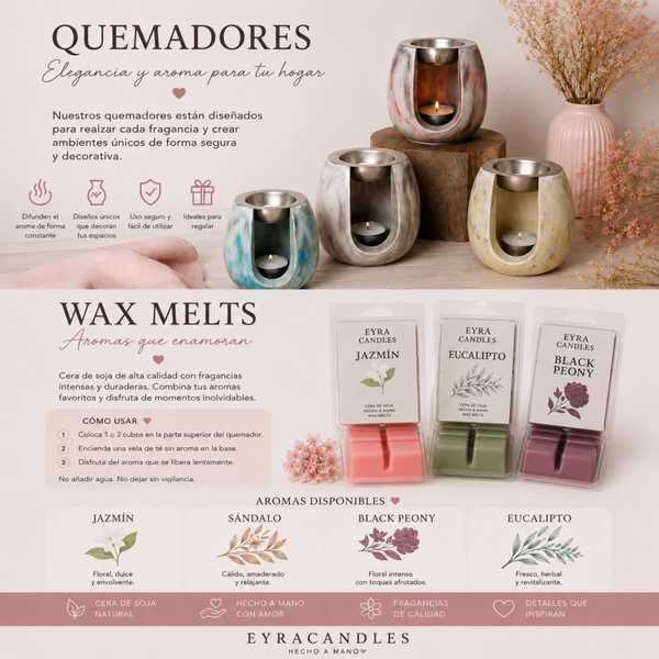 Quemadores y wax melts