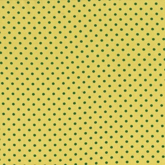 Stof Artno. 4507-699 Yellow Black  Dot