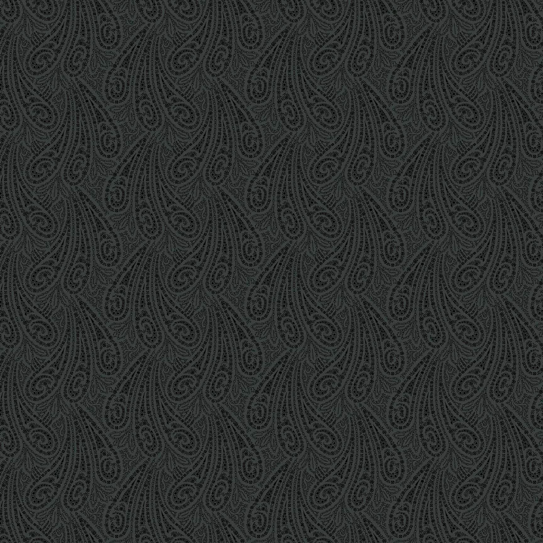 Makower 5866 K  Grand Paisley Obsidian