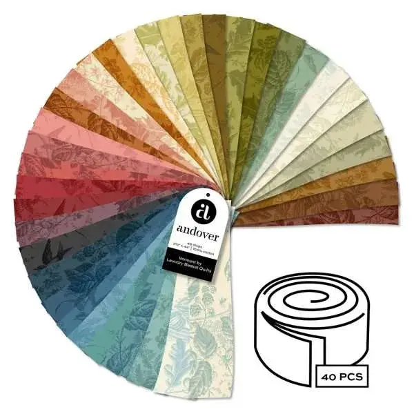 Makower Vermont Jelly Rolls 40 kpl 2,5"